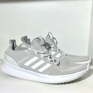 Adidas Cloudfoam Ultimate Grey/White Running Shoes Size 11.5